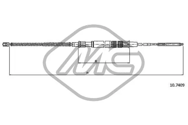 Cable Pull, parking brake (83741)