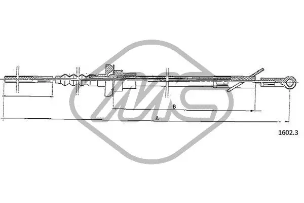 Cable Pull, clutch control (81042)