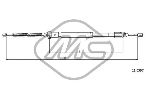 Cable Pull, parking brake (83081)
