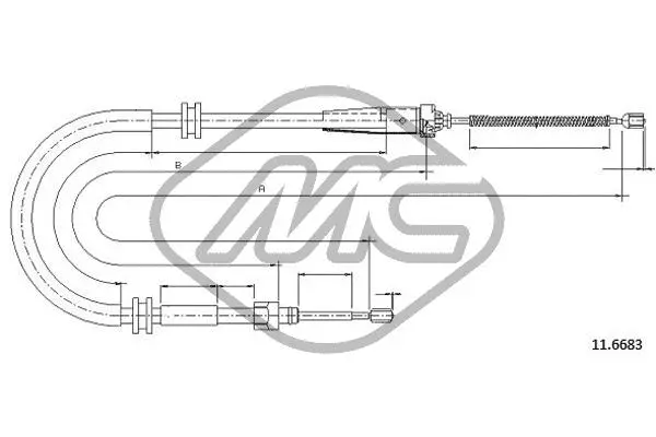 Cable Pull, parking brake (83116)