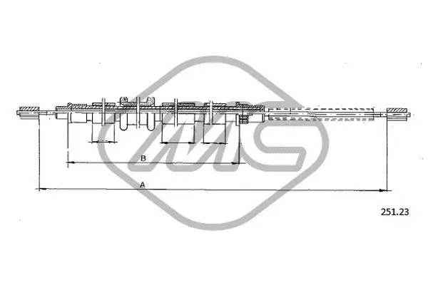 Cable Pull, parking brake (80476)