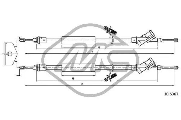 Cable Pull, parking brake (81828)