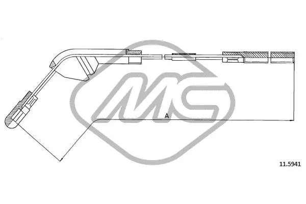 Cable Pull, parking brake (82501)