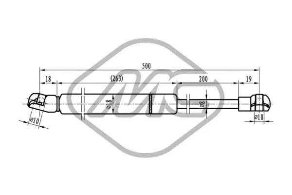 Gas Spring, bonnet (46852)