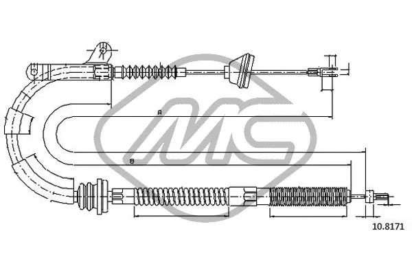 Cable Pull, parking brake (83574)