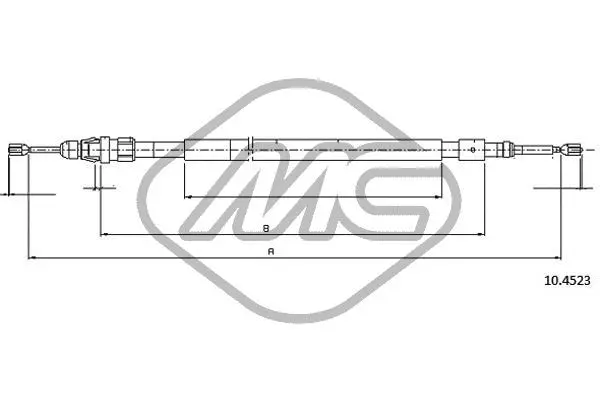 Cable Pull, parking brake (80840)