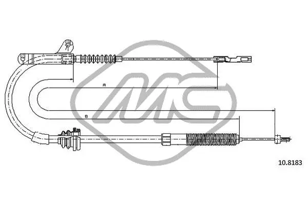 Cable Pull, parking brake (83569)