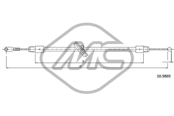 Cable Pull, parking brake (81030)