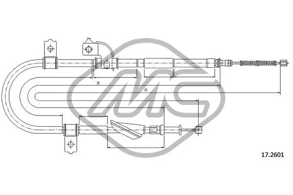 Cable Pull, parking brake (83305)