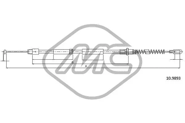 Cable Pull, parking brake (81021)