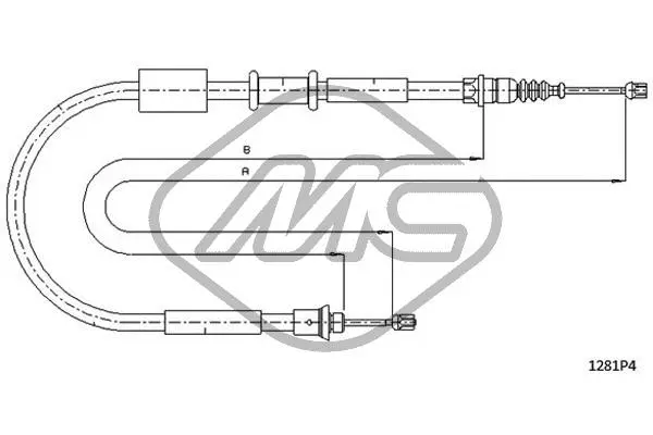 Cable Pull, parking brake (81297)