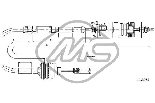 Cable Pull, clutch control (82710)