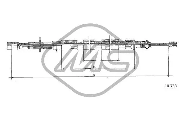 Cable Pull, parking brake (83708)