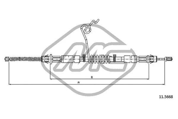 Cable Pull, parking brake (81821)