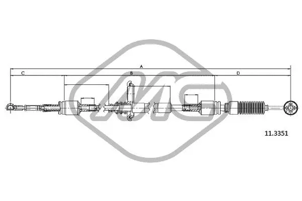 Cable Pull, manual transmission (80907)