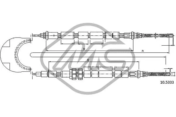 Cable Pull, parking brake (81795)