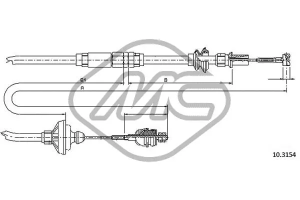 Cable Pull, clutch control (83231)