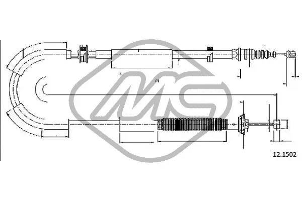 Cable Pull, parking brake (82102)