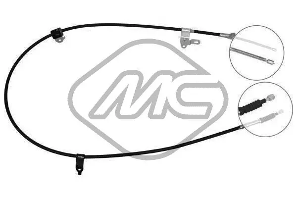 Cable Pull, parking brake (83500)