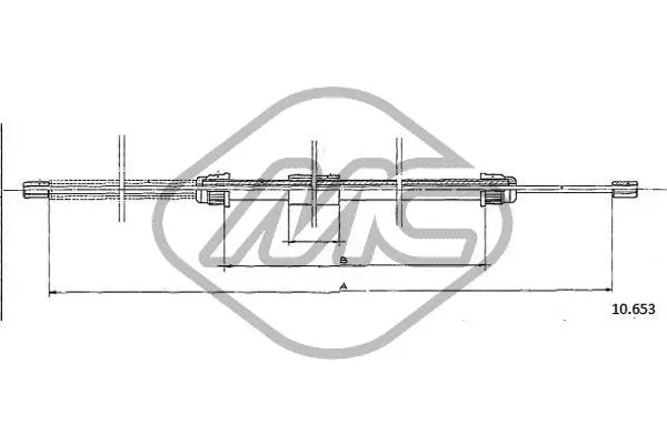 Cable Pull, parking brake (82990)
