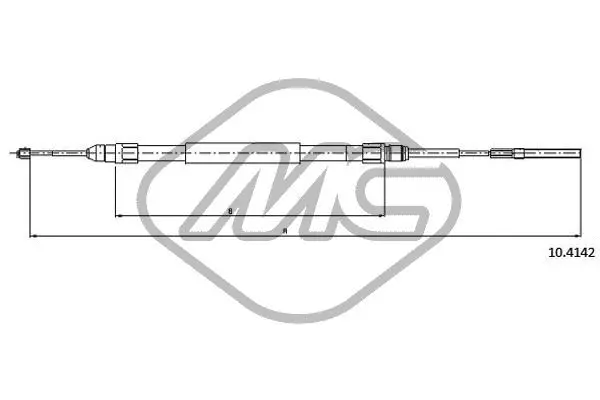Cable Pull, parking brake (80660)
