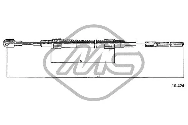 Cable Pull, parking brake (80635)