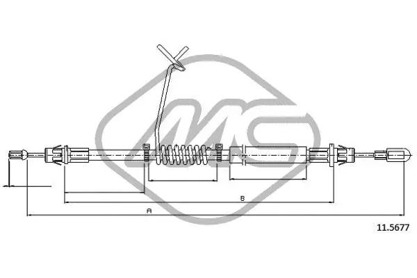 Cable Pull, parking brake (81866)