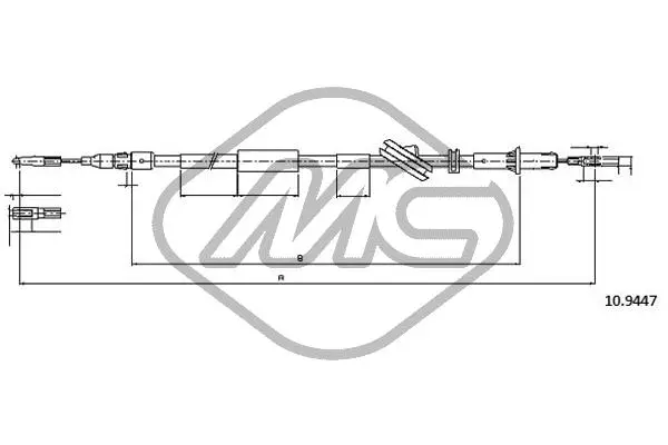 Cable Pull, parking brake (81034)