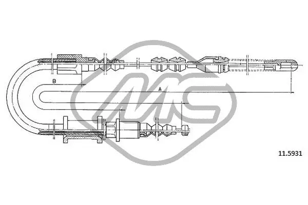 Cable Pull, parking brake (82496)