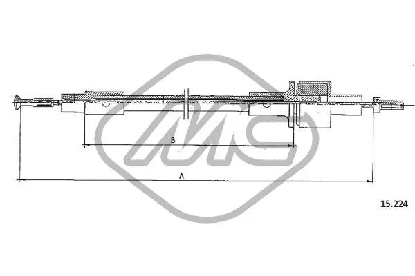 Cable Pull, clutch control (81691)