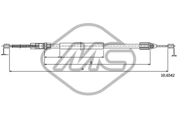 Cable Pull, parking brake (83073)