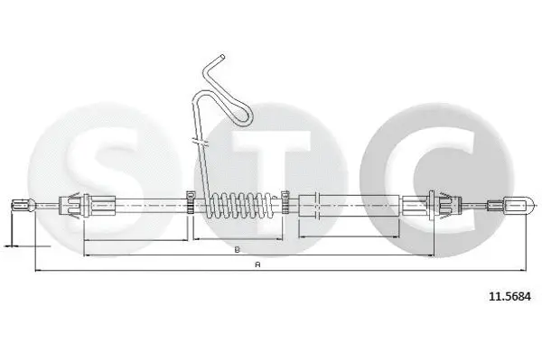 Cable Pull, parking brake (T481859)