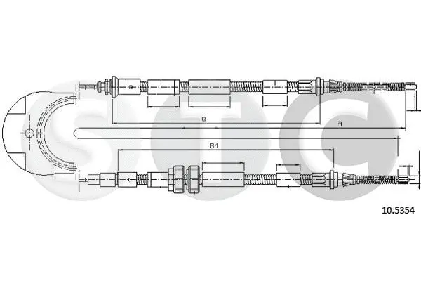 Cable Pull, parking brake (T481794)