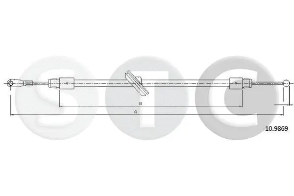 Cable Pull, parking brake (T481030)