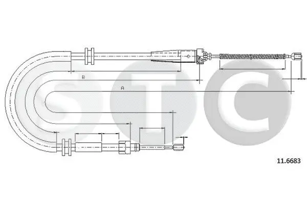 Cable Pull, parking brake (T483116)