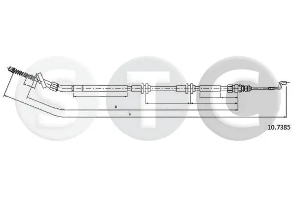 Cable Pull, parking brake (T483769)