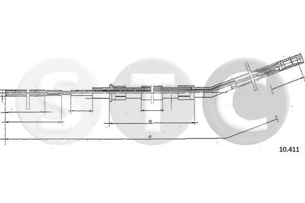 Cable Pull, parking brake (T480629)