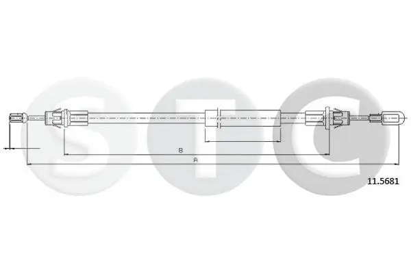 Cable Pull, parking brake (T481856)