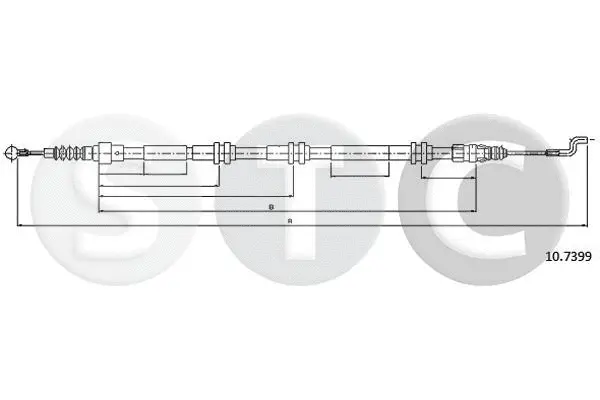 Cable Pull, parking brake (T483775)