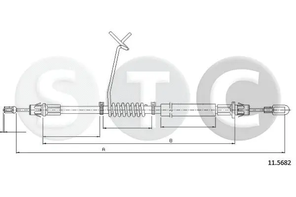 Cable Pull, parking brake (T481857)