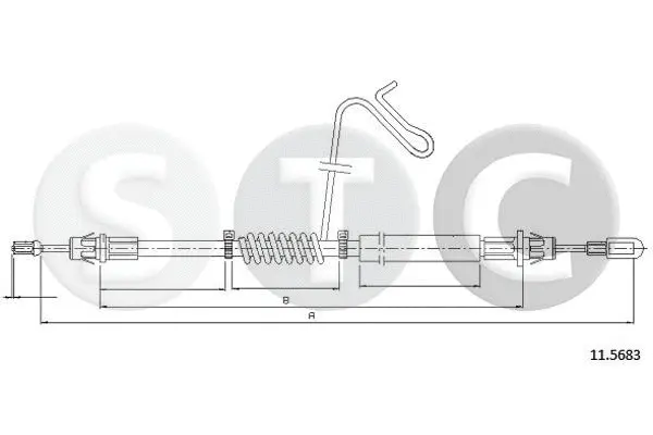 Cable Pull, parking brake (T481858)