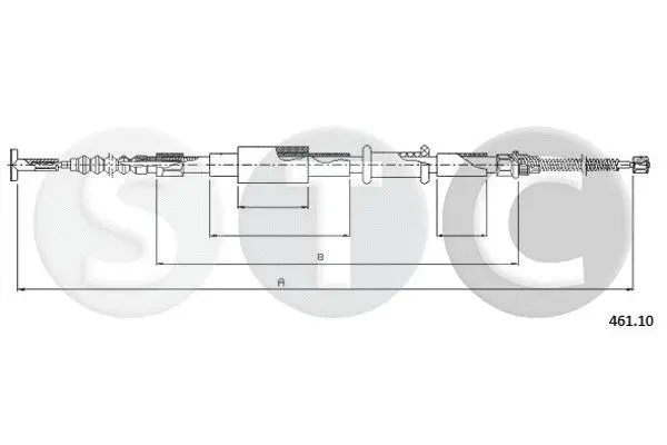 Cable Pull, parking brake (T481313)