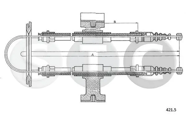 Cable Pull, parking brake (T482089)