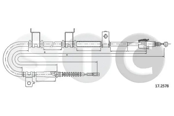 Cable Pull, parking brake (T482007)