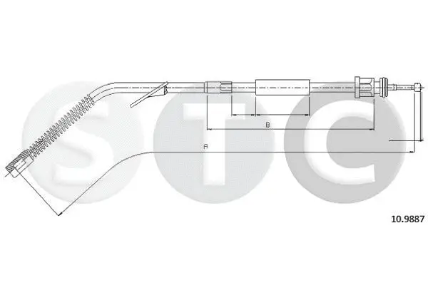 Cable Pull, parking brake (T481005)