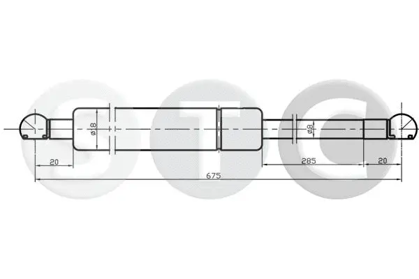 Gas Spring, bonnet (T446860)