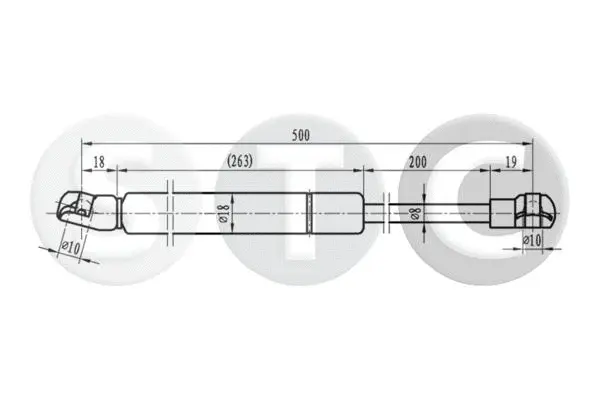 Gas Spring, bonnet (T446852)