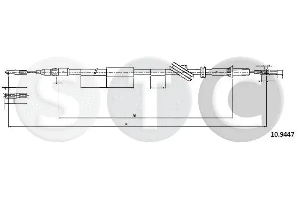 Cable Pull, parking brake (T481034)