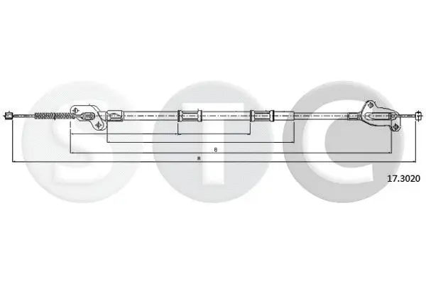 Cable Pull, parking brake (T483870)