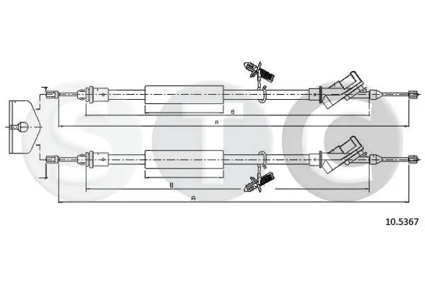 Cable Pull, parking brake (T481828)